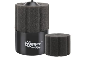 Hygger Filtro de Esponja para Acuario,Filtro Interior de Acuario,Aquarium Filter Fish Tank Filter con Bolas de Cerámica Filtradas para 91-250 litros Breeding Fry Shrimp Snails Betta Tank(M)