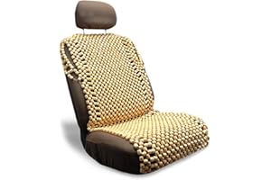 ZONETECH Zone Tech Natural Royal Wood Bead Seat Cover Massage Cool Premium Comfort Cushion - Reduces Fatigue the Car or Truck or your office Chair