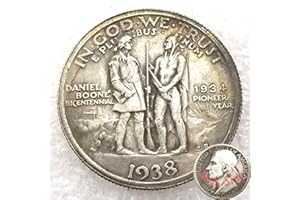 FKAIYIN 1938-S USA - Moneda antigua tallada de medio dólar - Monedas antiguas raras - Moneda conmemorativa de la Libertad moneda de níquel de Estados Unidos