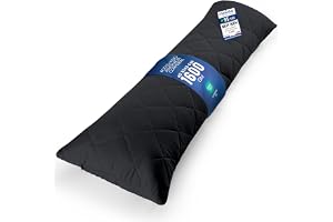 Utopia Bedding Quiltad kroppskudde 40×145 cm, Svart | Kroppskudde, gravidkudde, för sidosovare, positioneringskudde för vardaglig användning