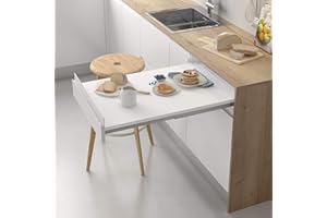 Menage Confort HERRAJE Mesa extraíble Cocina, Metal, Acero zincado, para Ancho Exterior de cajón de 400 a 800mm