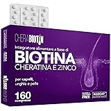 Cherabiotin, integratori a base di Biotina, Cheratina e Zinco. Vitamine per unghie e pelle. crescita capelli e anticaduta don