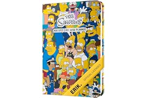 Grupo Erik Kalendarz szkolny 2025-2026 Widok tygodnia A6 Simpsons - Kalendarz 2025 2026 mały A6: rozmiar kieszonkowy | Z ilustracjami i naklejkami: Dla szkół i uniwersytetów [17 MIESIĘCY]