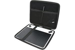 para Wacom CTL-490DW-S/CTL-490DB-S Intuos Draw Tableta gráfica con Guantes de Artistas de Dibujo de Tableta Duro Viaje Estuche Bolso Funda by Khanka