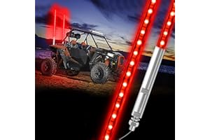 BESTZHEYU 1PC 0.9M Red LED Whip Light for ATV UTV 3FT LED Whip Light Antenna Whips for RZR Polaris Off-Road Sand Dune Buggy 4x4