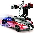 Royal Hub 1:24 Scale Robot Car Transform Robot Car With Deformation&360 Speed Drifting,Automatically,Robot Toy,With Light&Sound For Kids Rc Car Indoor&Outdoor For 1 To 10 Year,Multicolor