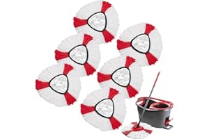 FUKMORY 6 Pezzi Testine di Ricambio Compatibile con Vileda 2 in 1 Turbo mop,Testina Assorbente Compatibili con Vileda Mocio,per Mocio in Microfibra Adatta a Tutti i Tipi di paviment