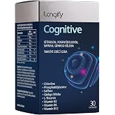 Cognitive Sitikolin, Fosfatidilserin, Safran, Ginkgo Biloba, L-Teanin, B2, B6 ve B12 Takviye Edici Gıda 30 Kaps&uuml;l