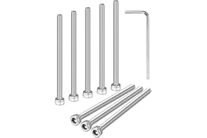 M METERXITY 20-Pack M3 x 50mm Socket Head Cap Screws, 304 Stainless Steel Hex Machine Bolts, Allen Socket Drive Screw with Hex Wrench for Repair/DIY, Fully Threaded Fasteners Kit [Silver]