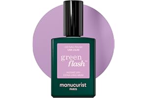 Manucurist Vernis Semi Permanent Green Flash™ Lisa Lilas - Gel Ongle Naturel - Vernis Gel UV Semi Permanent - Gel Polish Ingrédients Bio - Gel Polish Vernis - Manucure Professionnelle Femme