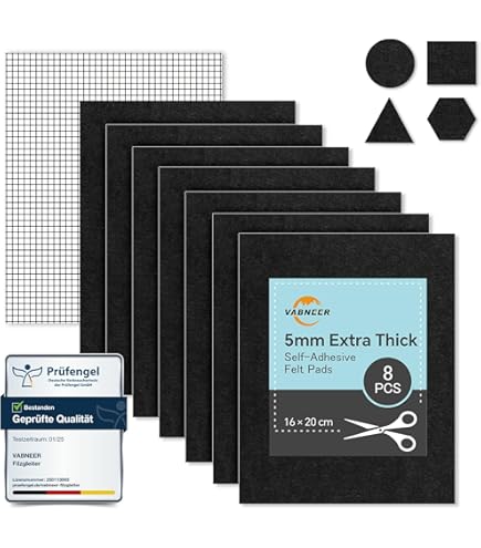 Lot De 8 Patins En Feutre Autocollants Pour Chaises - Épaisseur