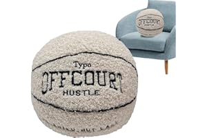 Qikam 3D Basketball Kissen 25CM Basketball Plüsch Spielzeug Weiches Basketball Plüschtier Stofftier Kreatives Basketball Wurfkissen Niedliches Plüschball Geschenke Für Kinder, Jungen Und Mädchen
