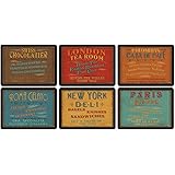 Pimpernel Lot de 6 Sets de Table avec Dos en liège en Panneau MDF 30,5