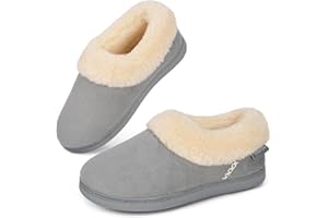 EverFoams Damskie przytulne, ciepłe, puszyste sztuczne futro z mikrozamszu, pianka z pamięcią kształtu, do użytku wewnątrz i na zewnątrz, z zamkniętymi plecami