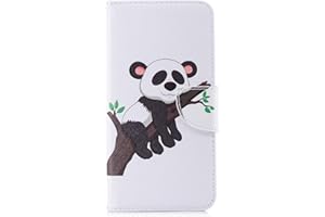 THOANKJ Samsung Galaxy A20E Case, [Wallet Case] Soft PU Leather Notebook Wallet Case with Kickstand Function Card Holder ID Slot Slim Flip Protective Skin Cover for Samsung Galaxy A20E Sleepping Panda