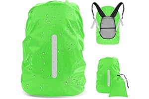 DOINEUFL Plecak przeciwdeszczowy (15-50 l), ochrona przed deszczem, tornister szkolny, przeciwdeszczowy, wodoodporny plecak na kemping, wędrówki