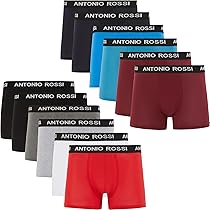 Vincenzo Bellini Hipster boxershorts voor heren, 8 of 12 stuks, comfortabel en ademend herenondergoed, katoenen onderbroek, basic boxer, S