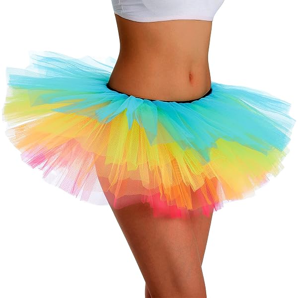 Jupe Tutu Tulle Flovel - Élastique Waist - Pour Danse Ballet, Déguisement, Fête - Femmes Et Filles
