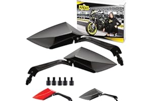 AREA LONGBOARD Juego de espejos retrovisores compatible con Honda CBF 500, CBF 600, CBF F Hornet 600, CBF N600 (V37)