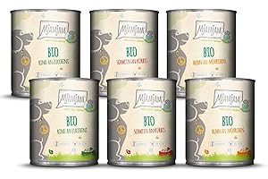MjAMjAM - Nourriture humide premium pour chiens - naturellement délicieuse - La BIO Box, paquet de 6 (6 x 800g), sans céréales