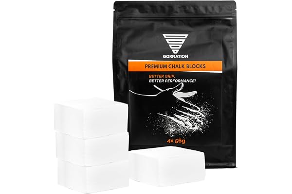 GORNATION Blocs de Magnésie, Magnésie pour Les Mains pour la Musculation, Le Street Workout & l'escalade, Meilleur Grip dans Un Sac Pratique