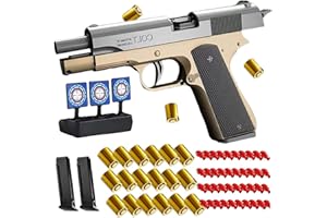 YEAHBOOM Pistola giocattolo per bambini, giocattolo morbido bullet gun M416, pistola in schiuma, ricarica manuale, pistola morbida per 12 + regali per bambini