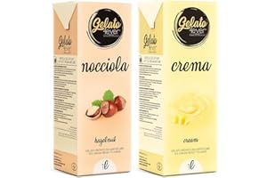 Gelato 4ever - Preparato per Gelato Pronto da Mantecare, Double Pack, Facile da Preparare, Compatibile con Tutte le Macchine per Gelati Come Ninja Creami, Magimix, HKoenig, 1L per Brick, Made in Italy