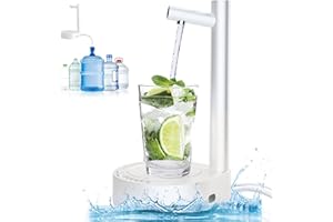 HUSETOO Distributeur d'eau de 18 litres, distributeur d'eau de chevet portable, chargeur USB, distributeur d'eau potable automatique pour la maison, le bureau, l'extérieur (blanc)