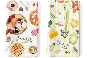 Arquiel Ręczniki do herbaty z warzyw, bawełniany ręcznik kuchenny 19,9 x 70 cm, szybkoschnąca ściereczka do naczyń na imprezę, rocznicę, dekoracja świąteczna, prezenty na parapetówkę