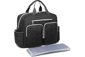Kono Bolso Cambiador para Bebé Impermeable de Gran Capacidad con Bolsillos Térmicos y Varios Compartimentos, Bolsa de Maternidad y Pañales Unisex para Mamá y Papá, Ideal para Viaje, Hospital y Paseo