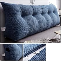 Coussin Triangulaire Tête De Lit Bomaty - Soutien Lombaire Lecture - Housse Amovible - Pour Lit Et Canapé