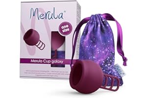 Merula Cup Galaxy - Copa menstrual de silicona médica (talla única), color morado