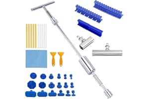 QZQUFJ 34 Piezas Kit Reparación Abolladuras Coche, Sacabollos Coche, Extractor de Abolladuras de Coche, para Reparar Abolladuras en el Coche, Saca Abolladuras Coche