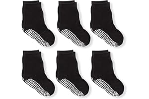 LA Active Non Slip Grip Ankle Boys and Girls Socks for Babies Toddlers and Kids