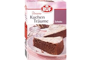 ‎RUF RUF Kuchen Träume Schoko, Schokokuchen traumhaft einfach, mit Puderzucker, Backmischung für einen himmlisch luftig lockeren Kuchen