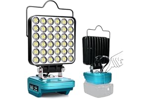 FYJUL Lampe für Makita 14,4V-18V LXT (Kein Akku), Taschenlampe Light Hell Baustrahler Tragbares LED-Licht für Makita Batterie, Arbeitsleuchte Flutlichter Zubehör für Baustellen,Autoreparaturen,Camping