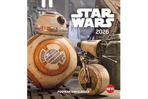 Star Wars Postkartenkalender 2026: Die besten Filmbilder aus den Star Wars Filmen im Postkartenformat. Kleiner Kalender zum Aufstellen oder Aufhängen. Tischkalender 2026. (Postkartenkalender Heye)