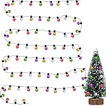 Accessoires de lutin de Noël de 2 m - Guirlande lumineuse miniature LED - Accessoire de maison de poupée pour décoration de Noël - Maison de poupée