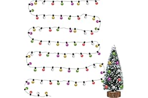 YUNSTK Puppenhaus Zubehör, 2M Wichtel Lichterkette Miniatur, Weihnachten Wichtel Zubehör, Mini Lichterkette Wichtel Deko, Wichtel Lichterkette für Weihnachtsdeko Puppenhaus Möbel, aus Kunststoff