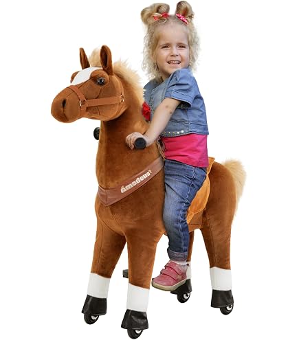 PonyCycle Miweba Mister Ed - Modèle 2021 - Série U - Cheval à Bascule - Peluche sur roulettes - Inline - Enfants - Poney - Cheval - Équitation - Peluche (Small