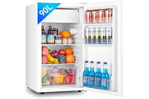 FOHERE 90 l Kylskåp med frysfack | Litet kylskåp med frukt- och grönsaksfack