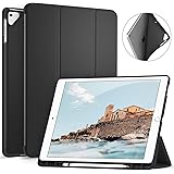 Ztotop Case for iPad Pro 12.9 Inch 2017/2015 with Pencil Holder- Lightweight Soft TPU Back Cover and Trifold Stand with Auto Sleep/Wake,Protective for iPad Pro 12.9 Inch(1st & 2nd Gen),Black