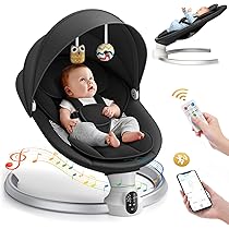 Sdraietta Elettrica 3in1 YUMBOT | Altalena Neonato 0-12 Kg | 5 Velocità | Bluetooth E Telecomando - Foto 6