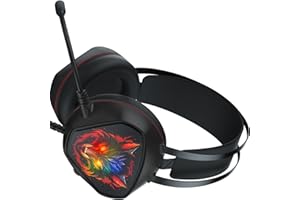 GVYUGKE Cuffie Gaming, Cuffie PS5 con Microfono per PC, PS4, Switch, PS5, Xbox, Cuffie da Gaming con Cavo, Gaming Headset