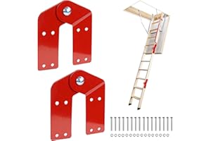 MIMZEMAMZ Dachbodenleiter Scharniere zum Herunterziehbare, Dachbodentreppe Ersatzteile für Aluleiter, Bodentreppe Zubehör für die Restaurierung alten Dachbodenleitern, 2 Stück