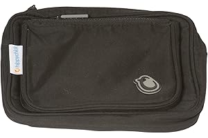 Hippychick Hipseat Accessory Bag/Travel Pouch with 2 Pockets, Can Be Used with The Back-Saving Hippychick Hipseat Baby Carrier, Black