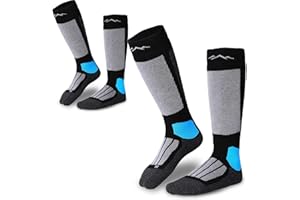 gipfelsport Skisocken für Herren, Damen & Kinder - Warme Merino Ski Socken, Thermo Winterstrümpfe mit Polsterung I Kniestrümpfe, Skistrümpfe für Winter, Snowboarding