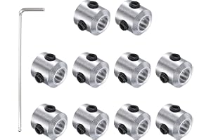QUARKZMAN 10 st axelhalsband 4 mm inre diameter 8 mm tjocklek aluminiumlegering axelhalsband 8 mm ytterdiameter sfärisk huvud sexkantig nyckelring
