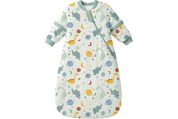 MIKAFEN Babysovsäck 3,5 TOG LåNgäRmad, Avtagbara äRmar, 0‑6 MåNader