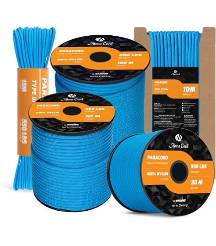 Corde Paracorde 550 Ganzoo – 31m, 4mm, 7 Brins, Nylon, Snake (Vert/Beige), Résistance 250kg